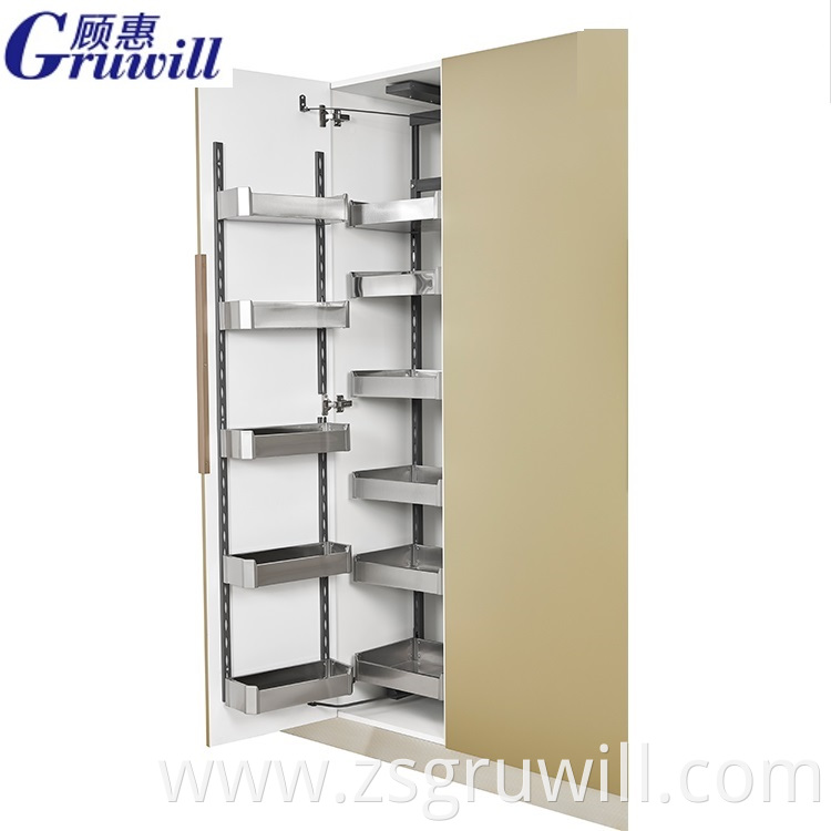 Tall Tandem Metal Kitchen Cabinet Cupboard Hardware Slide Pull Out Basket Storage Shelf Racks Pantry Unit Organization Organizer